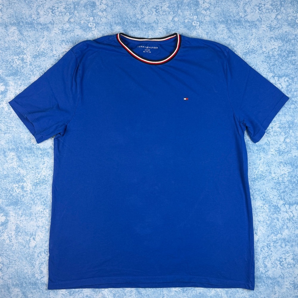 Tommy Hilfiger Mens Blue Short Sleeve Crew Neck T-Shirt XL